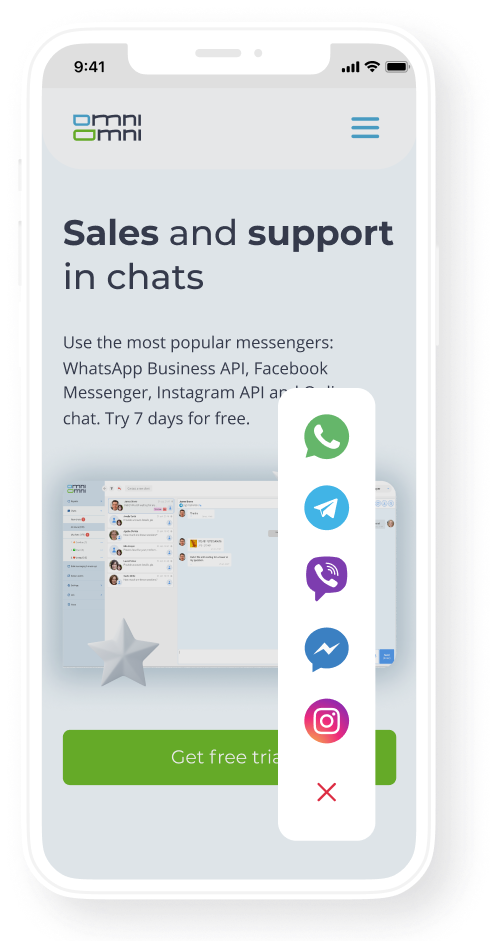 Widget with messengers